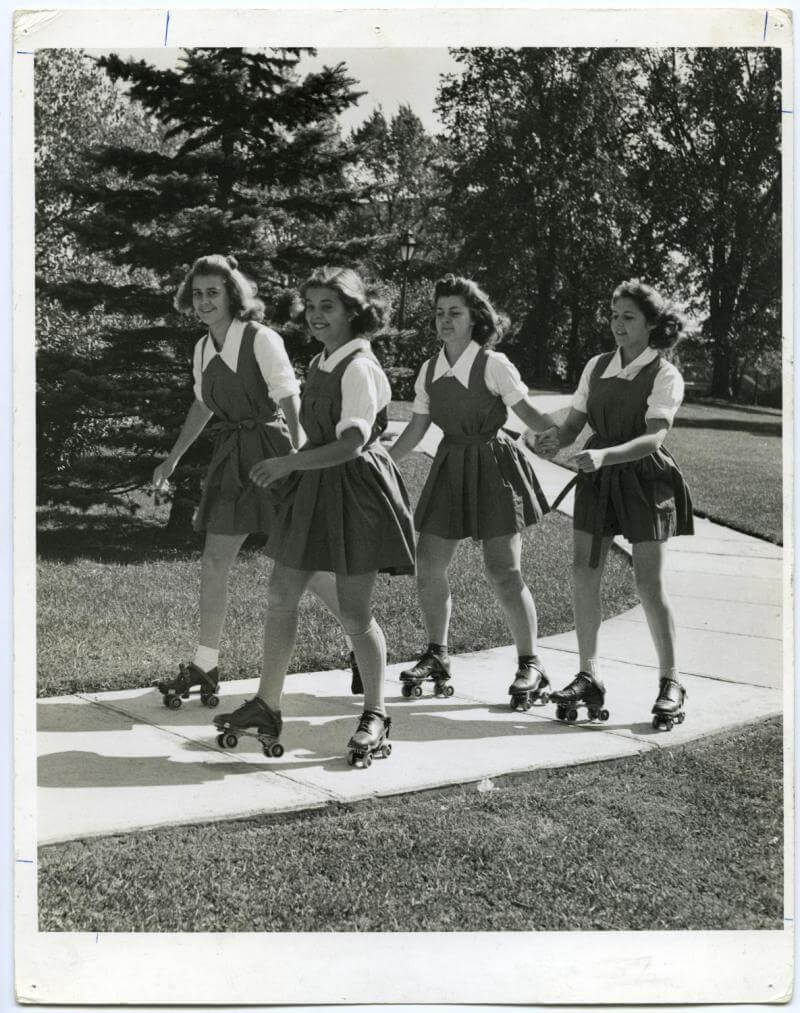 young girls skating