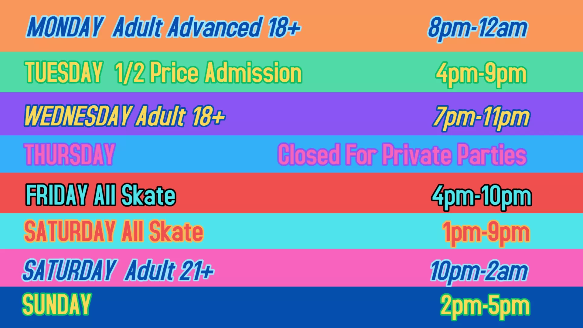 2026 fall - 2027 spring hours